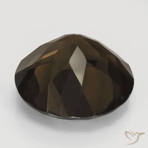 Quartzo Fumê Marrom escuro Natural 17.43ct, Redondo, VVS