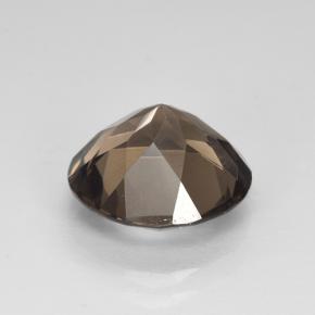 Quartzo fumê marrom natural 4,85ct, corte redondo, VVS