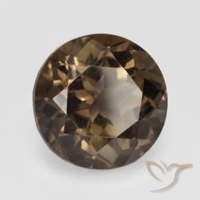 Quartzo Fumê Marrom Quente Natural 6.60ct, Redondo, VVS-VS