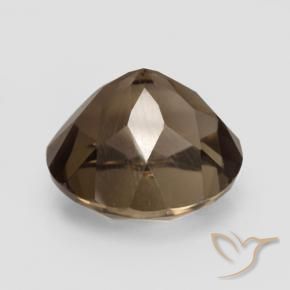 Quartzo Fumê Marrom Quente Natural 6.60ct, Redondo, VVS-VS