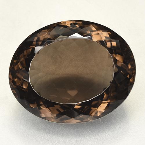Quartzo Fumê Marrom Natural 89.26ct, Corte Oval, IF