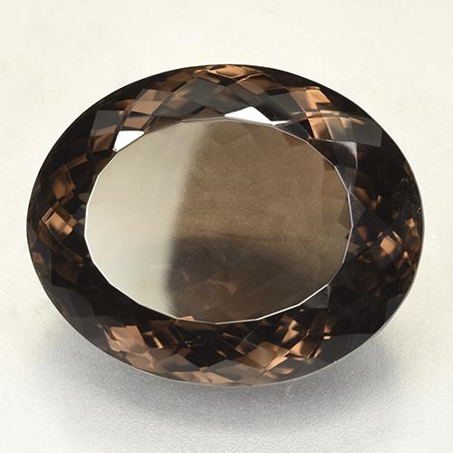 Quartzo Fumê Marrom Natural 89.26ct, Corte Oval, IF