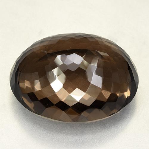 Quartzo Fumê Marrom Natural 89.26ct, Corte Oval, IF