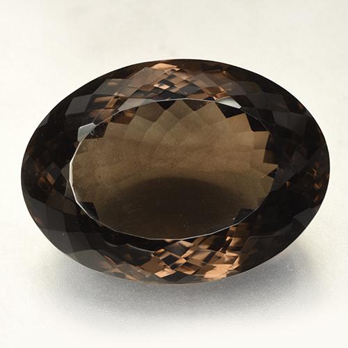 Quartzo fumê marrom natural 165,26ct, corte oval, VVS