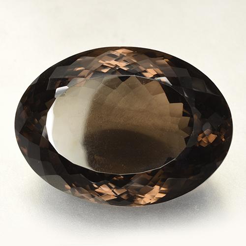 Quartzo fumê marrom natural 165,26ct, corte oval, VVS