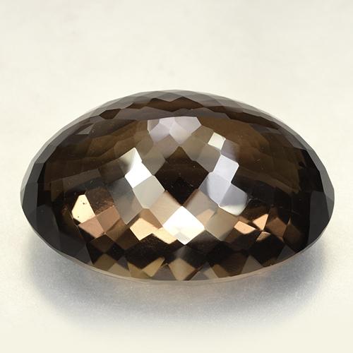 Quartzo fumê marrom natural 165,26ct, corte oval, VVS