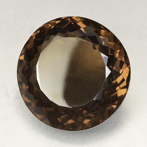 Quartzo fumê marrom natural 52,49ct, corte redondo, VVS-VS