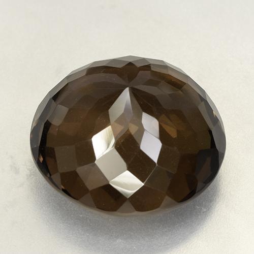 Quartzo fumê marrom natural 52,49ct, corte redondo, VVS-VS