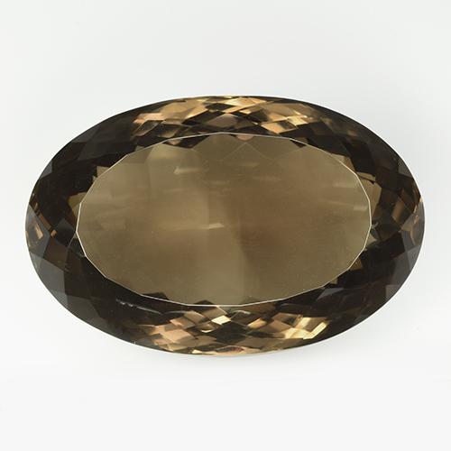 Quartzo fumê marrom natural 106,13ct, corte oval, IF