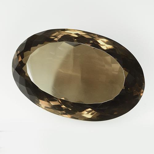 Quartzo fumê marrom natural 106,13ct, corte oval, IF