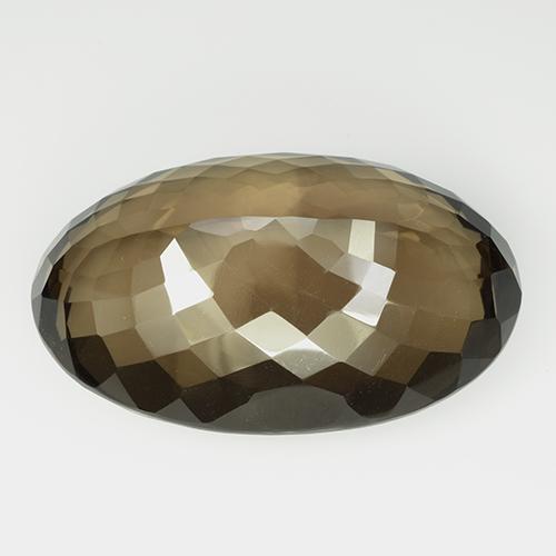 Quartzo fumê marrom natural 106,13ct, corte oval, IF