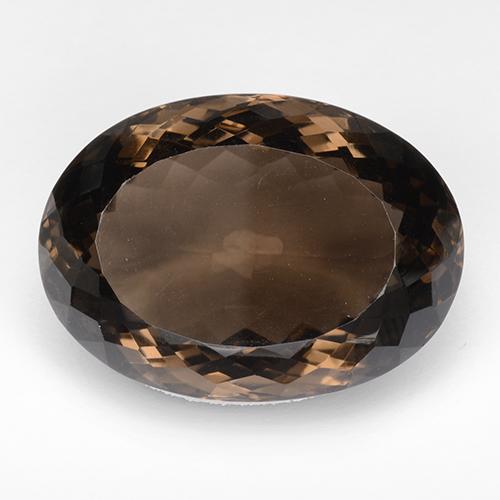 Quartzo fumê marrom natural 64,03ct, corte oval, IF