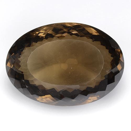 Quartzo fumê marrom natural 94,99ct, corte oval, IF