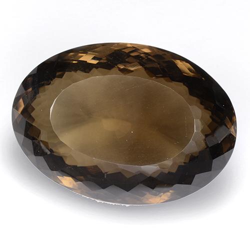 Quartzo fumê marrom natural 94,99ct, corte oval, IF