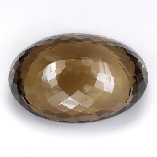 Quartzo fumê marrom natural 94,99ct, corte oval, IF