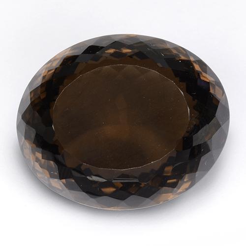 Quartzo fumê marrom natural 86,86ct, corte oval, IF