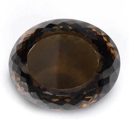 Quartzo fumê marrom natural 86,86ct, corte oval, IF