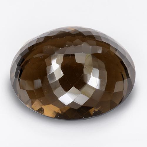Quartzo fumê marrom natural 86,86ct, corte oval, IF