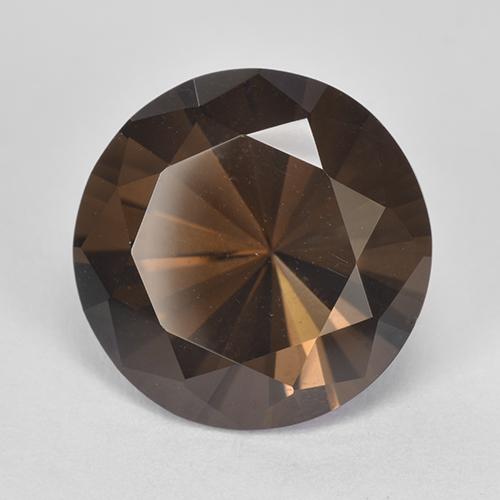 Quartzo fumê marrom natural 7,51ct, corte redondo, VVS-VS
