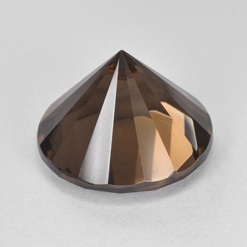 Quartzo fumê marrom natural 7,51ct, corte redondo, VVS-VS