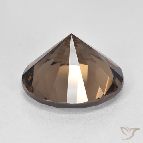 Quartzo Fumê Hickory Brown Natural 8.22ct, Corte Redondo, VVS-VS