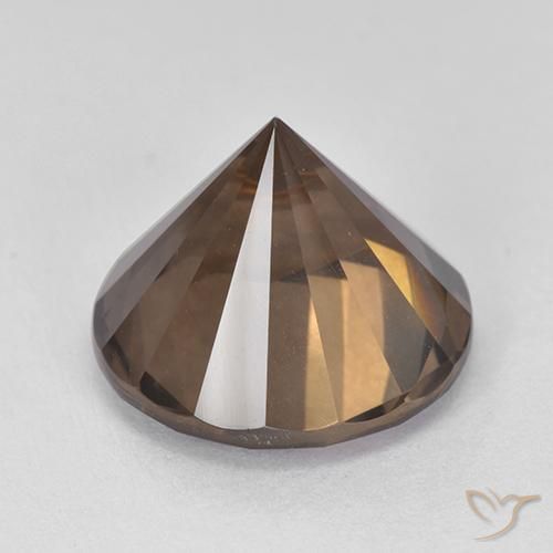 Quartzo Fumê Hickory Brown Natural 8.18ct, Redondo, VVS-VS