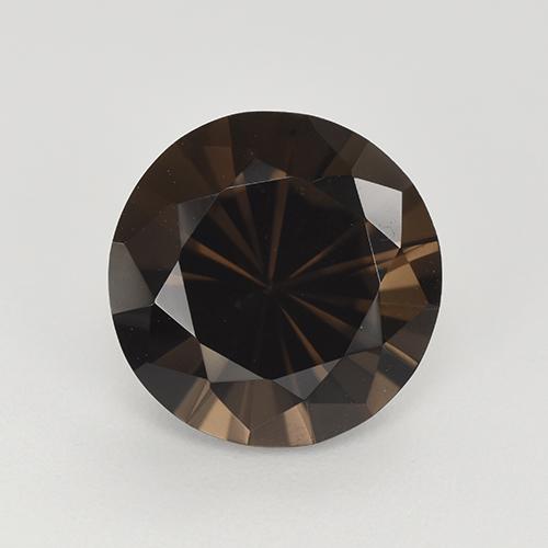 Quartzo Fumê Marrom Natural 3.91ct, Corte Redondo, VVS