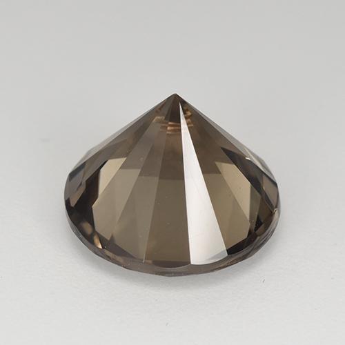 Quartzo fumê marrom natural 5,95ct, corte redondo, VVS