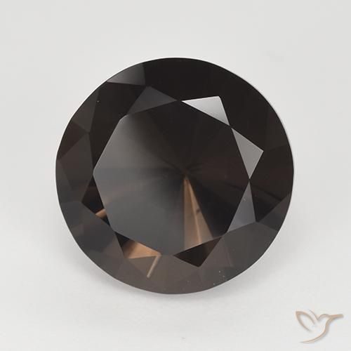 Quartzo Fumê Marrom Chocolate Profundo Natural 7.10ct, Redondo, VVS