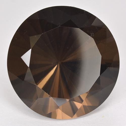 Quartzo fumê marrom natural 22,11ct, corte redondo, VVS