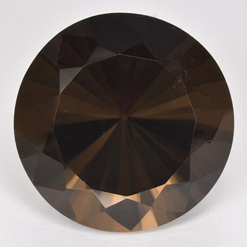 Quartzo fumê marrom natural 22,11ct, corte redondo, VVS