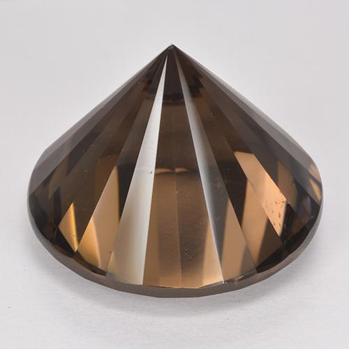 Quartzo fumê marrom natural 22,11ct, corte redondo, VVS