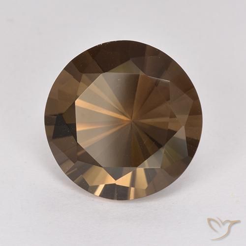 Quartzo Fumê Castanho médio Natural 4.89ct, Redondo, VVS