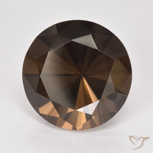 Quartzo Fumê Hickory Brown Natural 8.35ct, Redondo, VVS