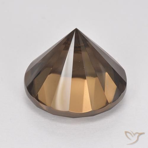 Quartzo Fumê Hickory Brown Natural 8.35ct, Redondo, VVS