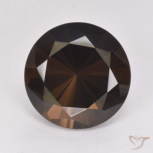 6.69ct Natural Castanho médio Quartzo Fumê, Redondo, VVS
