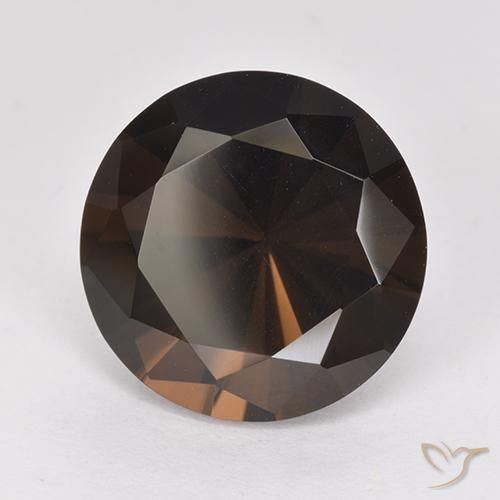 Quartzo Fumê Castanho médio Natural 6.69ct, Redondo, VVS