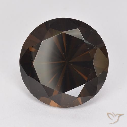 Quartzo Fumê Castanho médio Natural 5.99ct, Redondo, VVS-VS