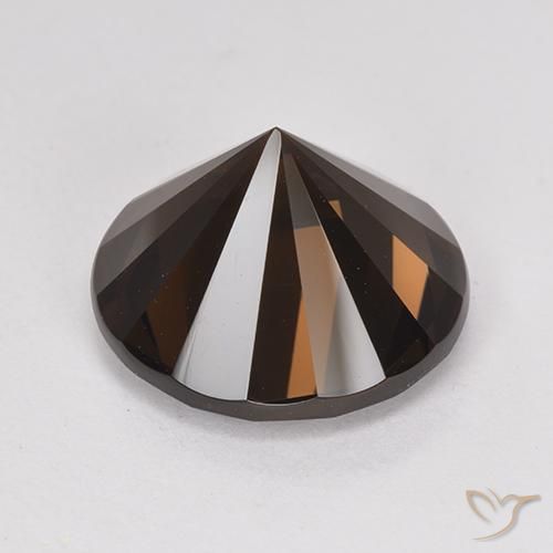Quartzo Fumê Castanho médio Natural 5.99ct, Redondo, VVS-VS