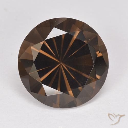 7.01ct Natural Castanho médio Quartzo Fumê, Redondo, VVS-VS