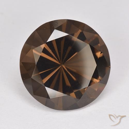 Quartzo Fumê Castanho médio Natural 7.01ct, Redondo, VVS-VS