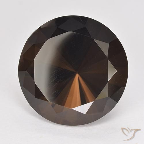 15.17ct Natural Hickory Brown Quartzo Fumê, Redondo, VVS-VS