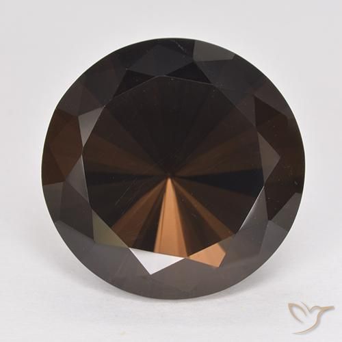 Quartzo Fumê Hickory Brown Natural 15.17ct, Redondo, VVS-VS