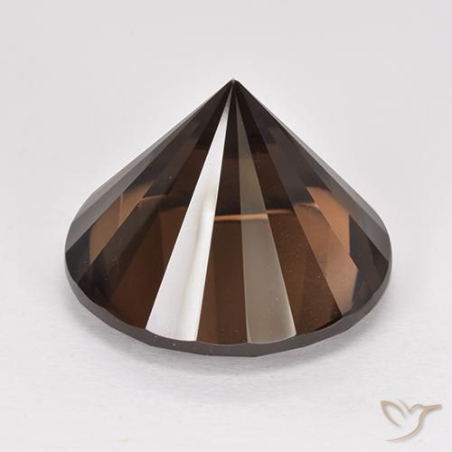 Quartzo Fumê Hickory Brown Natural 15.17ct, Redondo, VVS-VS