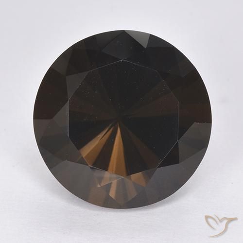 Quartzo Fumê Marrom Chocolate Profundo Natural 11.87ct, Redondo, VVS-VS