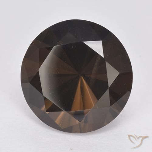 Quartzo Fumê Marrom escuro Natural 10.91ct, Redondo, VS