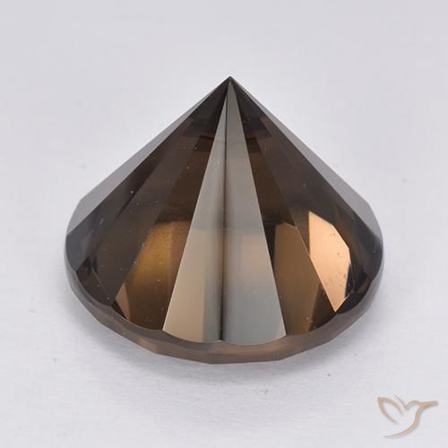 Quartzo Fumê Marrom escuro Natural 10.91ct, Redondo, VS