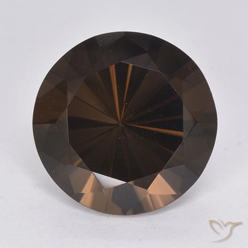 Quartzo Fumê Marrom escuro Natural 10.15ct, Redondo, VVS-VS