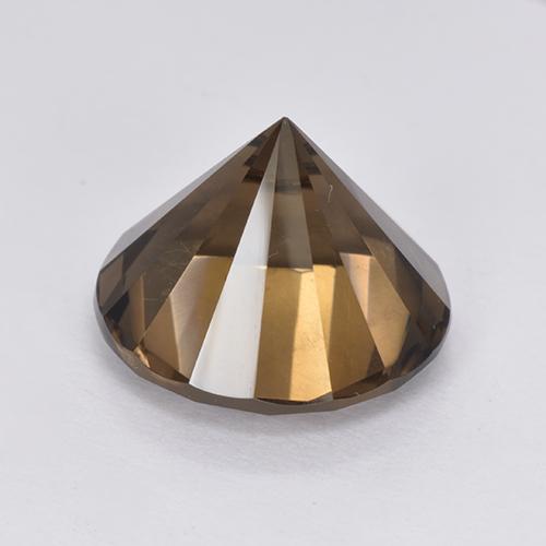 Quartzo fumê marrom natural 5,90ct, corte redondo, VVS