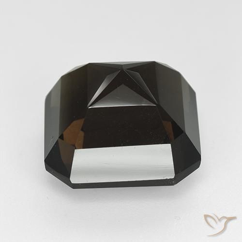 Quartzo Fumê Marrom escuro Natural 11.77ct, Corte Octógono / Esmeralda, VVS-VS